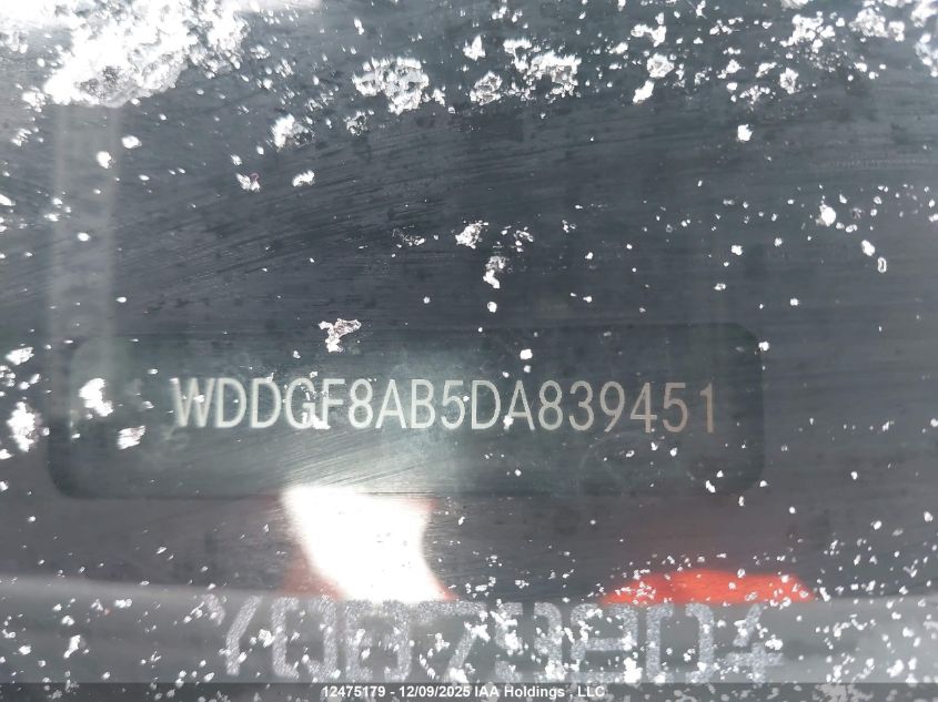 2013 Mercedes-Benz C 300 4Matic VIN: WDDGF8AB5DA839451 Lot: 12475179