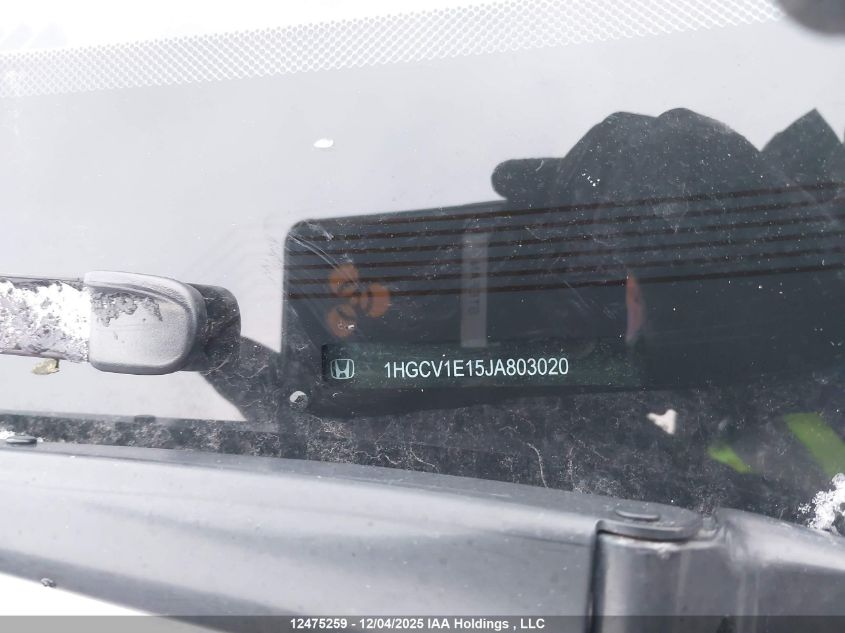 2018 Honda Accord Lx VIN: 1HGCV1E15JA803020 Lot: 12475259