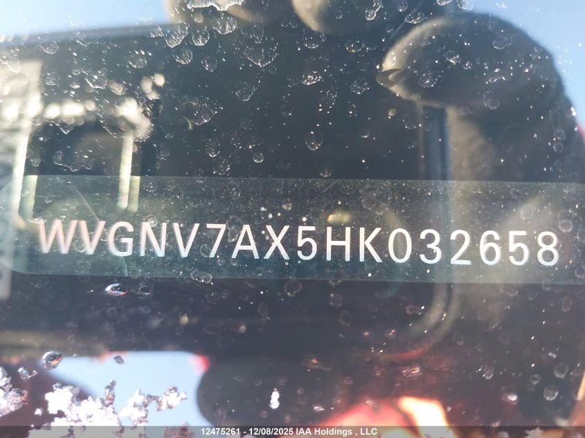 2017 Volkswagen Tiguan VIN: WVGNV7AX5HK032658 Lot: 12475261