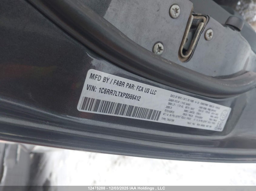 1C6RR7LTXPS566412 2023 RAM 1500 photo no. 9