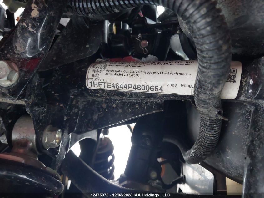 2023 Honda Trx520 Fa VIN: 1HFTE4644P4800664 Lot: 12475375