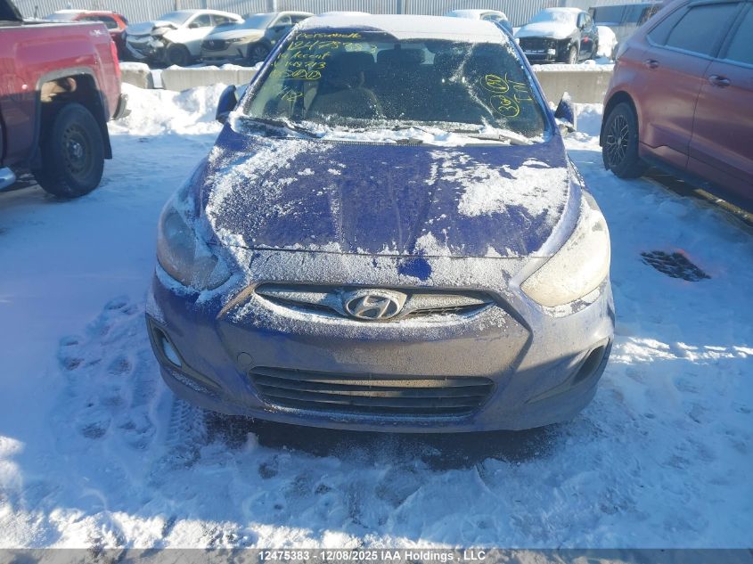 2014 Hyundai Accent Gls/Gs VIN: KMHCT5AE8EU148713 Lot: 12475383