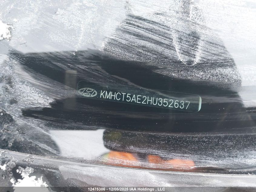 2017 Hyundai Accent Se VIN: KMHCT5AE2HU352637 Lot: 12475386