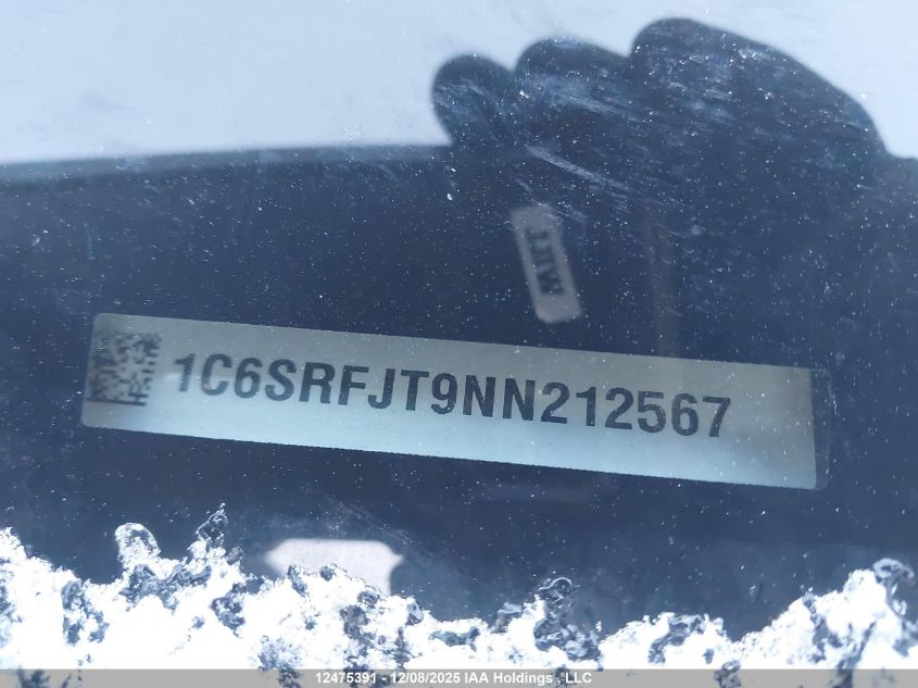2022 Ram 1500 Laramie VIN: 1C6SRFJT9NN212567 Lot: 12475391