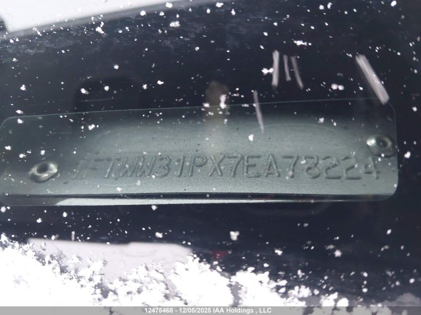 2007 Ford F350 Srw Super Duty VIN: 1FTWW31PX7EA78224 Lot: 12475468