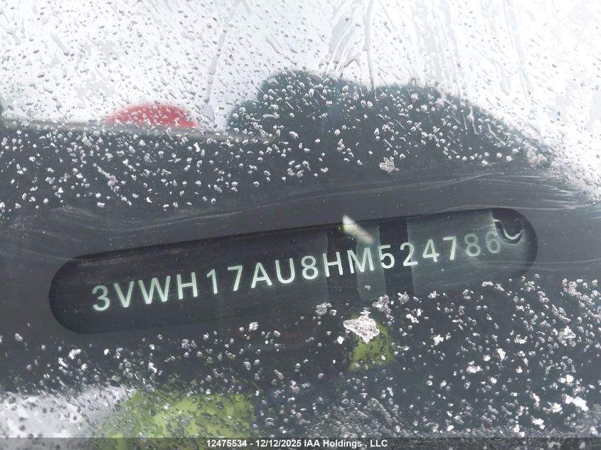 2017 Volkswagen Golf Alltrack S/Se/Sel VIN: 3VWH17AU8HM524786 Lot: 12475534