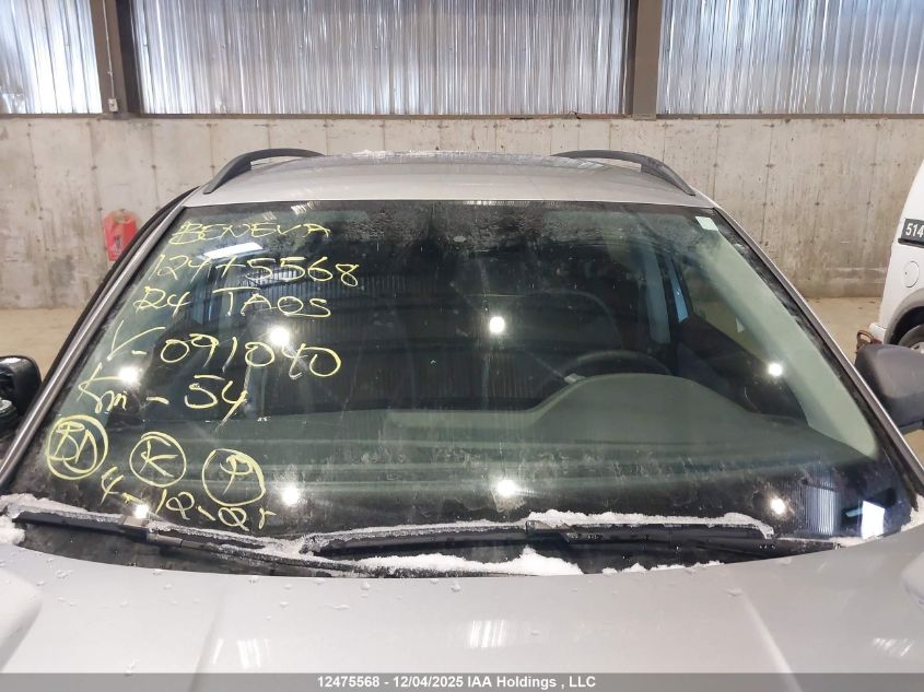 2024 Volkswagen Taos Trendline VIN: 3VVGX7B27RM091040 Lot: 12475568