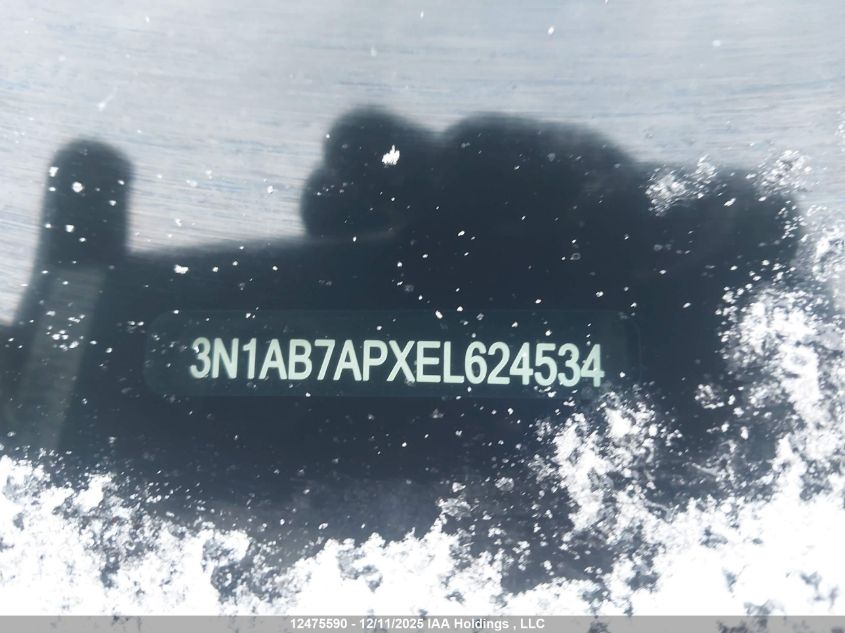 2014 Nissan Sentra 1.8 S/1.8 Sl/1.8 Sr/1.8 Sv VIN: 3N1AB7APXEL624534 Lot: 12475590