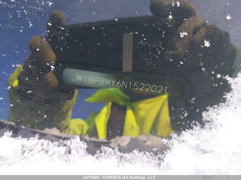 2022 Mazda Mazda3 Gt W/Turbo VIN: JM1BPBMY6N1522021 Lot: 12475605