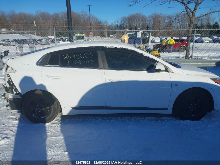 2018 Hyundai Ioniq VIN: KMHC85LC0JU070418 Lot: 12475623