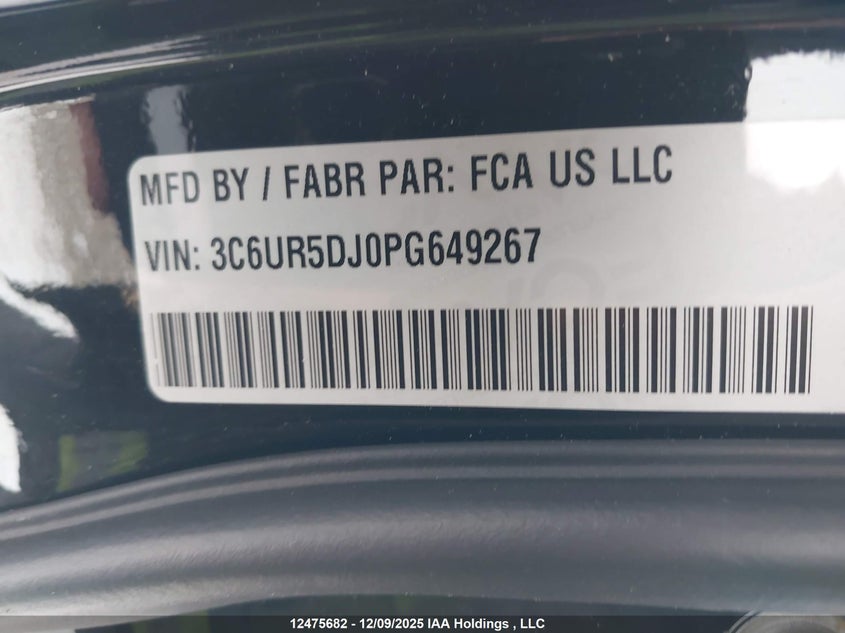 3C6UR5DJ0PG649267 2023 Ram 2500 6.4 Big Horn Black