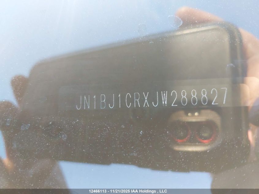 2018 Nissan Qashqai S/Sl/Sv VIN: JN1BJ1CRXJW288827 Lot: 12466113X