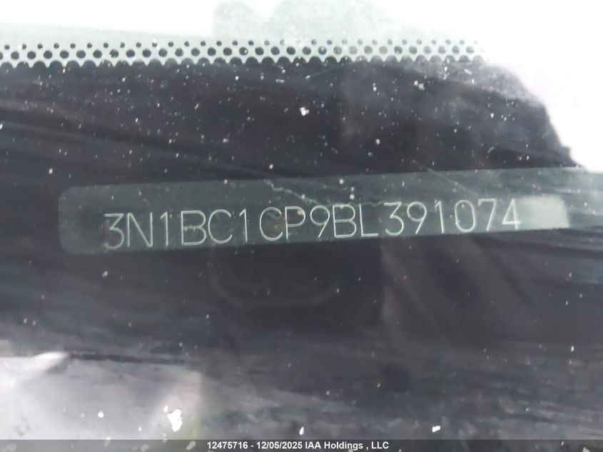 2011 Nissan Versa 1.8Sl VIN: 3N1BC1CP9BL391074 Lot: 12475716