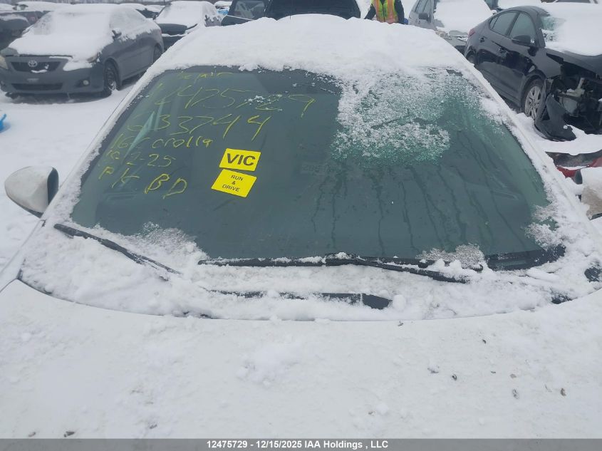 2016 Toyota Corolla VIN: 2T1BURHE9GC633744 Lot: 12475729