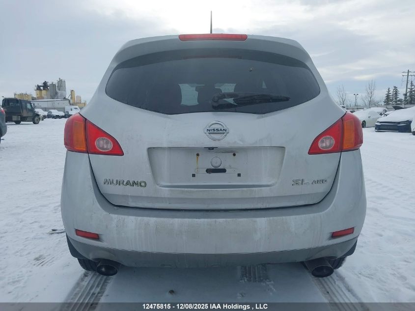 2009 Nissan Murano Sl VIN: JN8AZ18W69W137824 Lot: 12475815