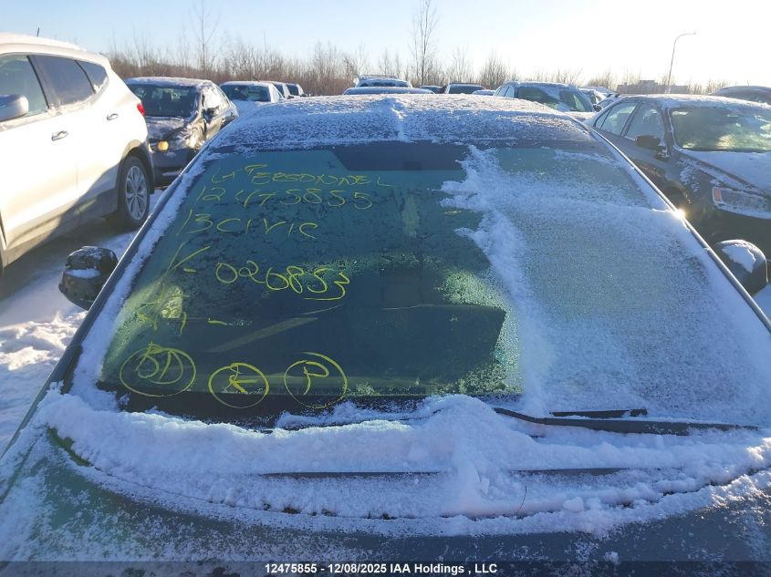 2013 Honda Civic Lx VIN: 2HGFB2F41DH020853 Lot: 12475855