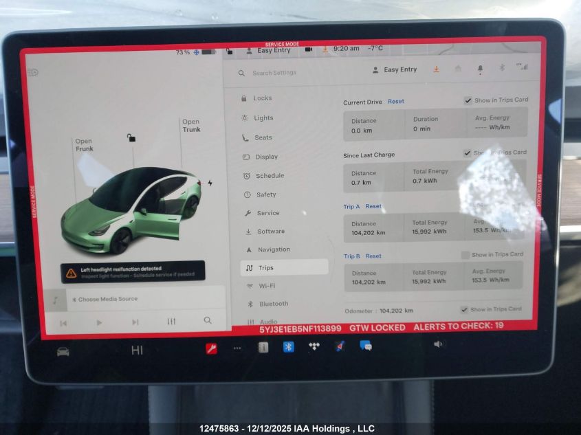 2022 Tesla Model 3 Long Range VIN: 5YJ3E1EB5NF113899 Lot: 12475863