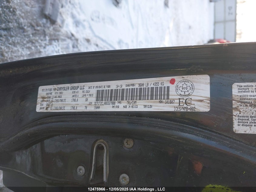 3D7UT2CL0BG527888 2011 RAM 2500 photo no. 9