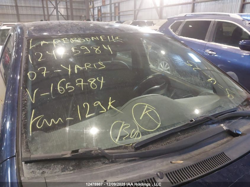 2007 Toyota Yaris VIN: JTDBT923571165784 Lot: 12475987