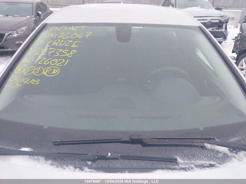 2017 Chevrolet Cruze VIN: 1G1BE5SMXH7227358 Lot: 12476067