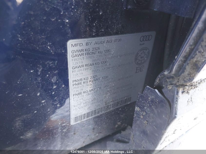 2021 Audi Q3 45 Progressiv VIN: WA1EECF39M1003371 Lot: 12476081