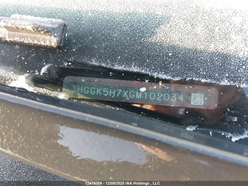 2016 Honda Fit Ex/Exl VIN: 3HGGK5H7XGM102034 Lot: 12476089