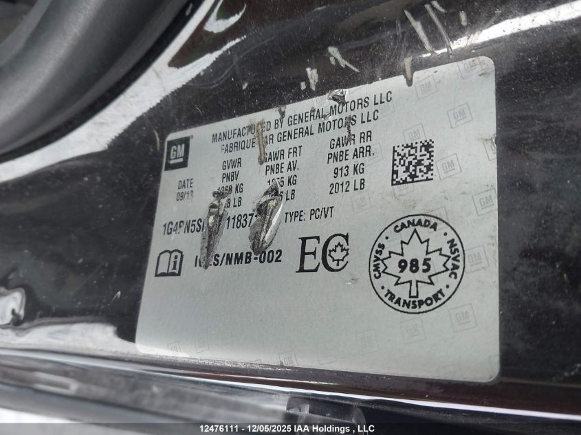 2014 Buick Verano VIN: 1G4PN5SKXE4118371 Lot: 12476111