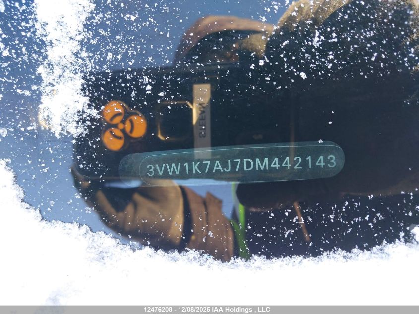2013 Volkswagen Jetta VIN: 3VW1K7AJ7DM442143 Lot: 12476208