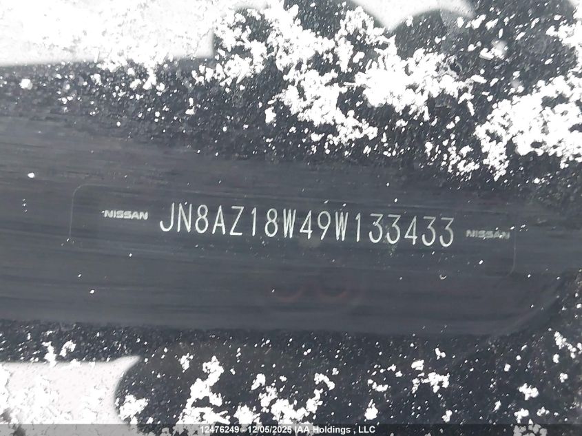 2009 Nissan Murano Le VIN: JN8AZ18W49W133433 Lot: 12476249