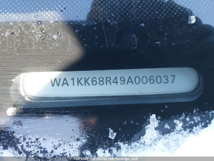 2009 Audi Q5 3.2/3.2 Premium VIN: WA1KK68R49A006037 Lot: 12476308