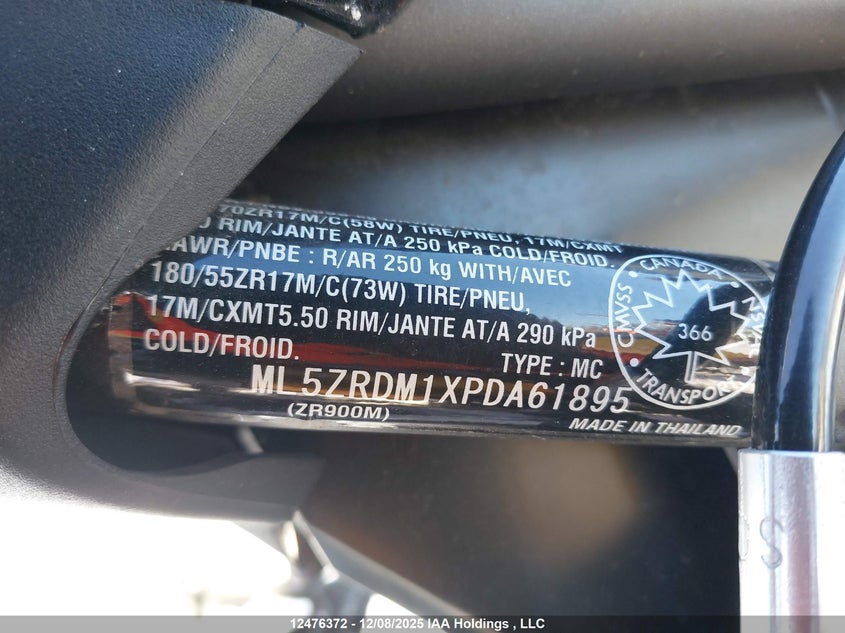 ML5ZRDM1XPDA61895 2023 KAWASAKI ZR photo no. 10