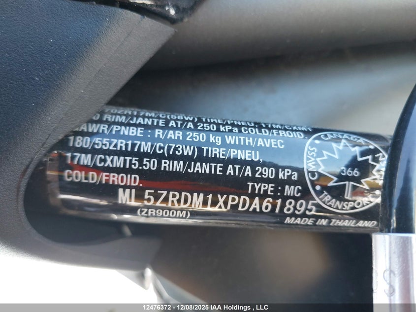 ML5ZRDM1XPDA61895 2023 KAWASAKI ZR photo no. 13