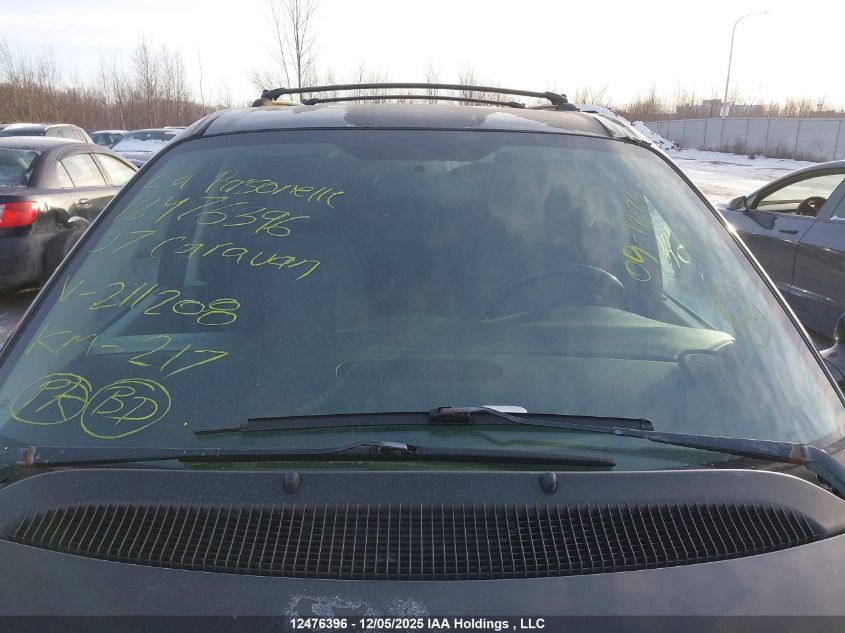 2007 Dodge Caravan Sxt VIN: 1D4GP45R07B211208 Lot: 12476396