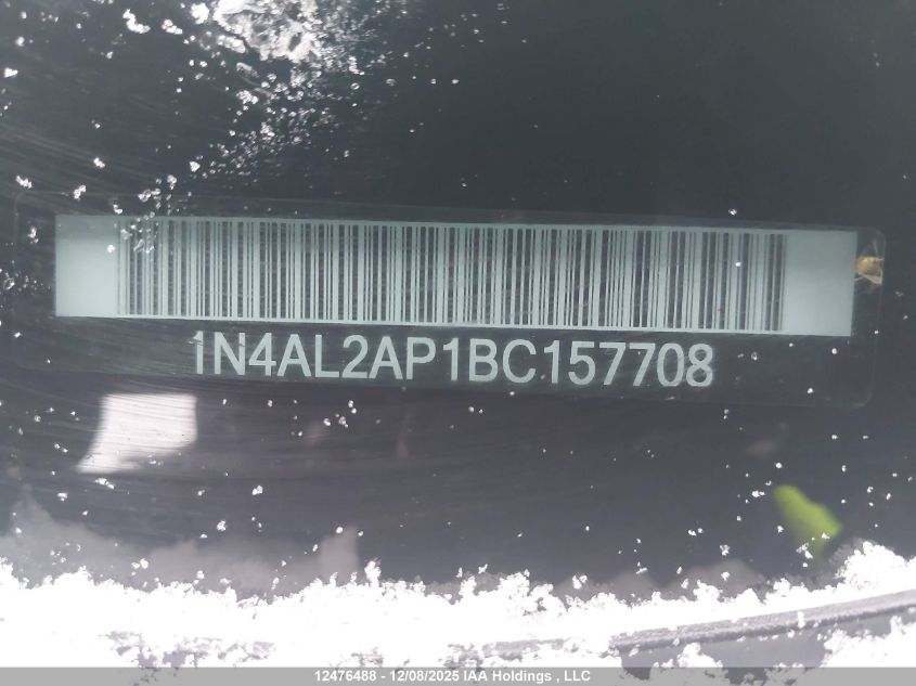 2011 Nissan Altima 2.5 S VIN: 1N4AL2AP1BC157708 Lot: 12476488