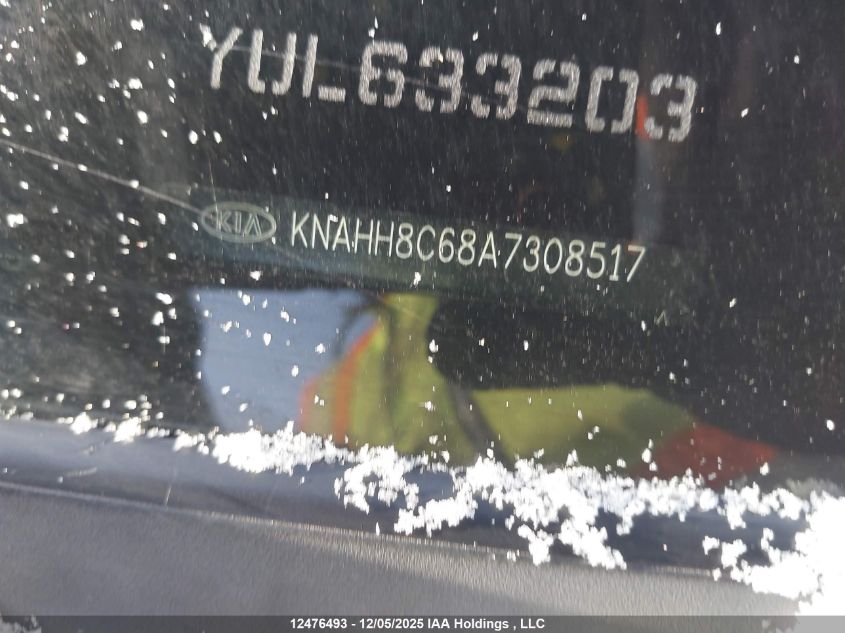 2010 Kia Rondo VIN: KNAHH8C68A7308517 Lot: 12476493