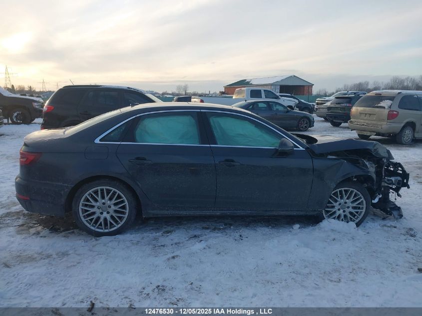 2018 Audi A4 VIN: WAUANAF44JN010165 Lot: 12476530