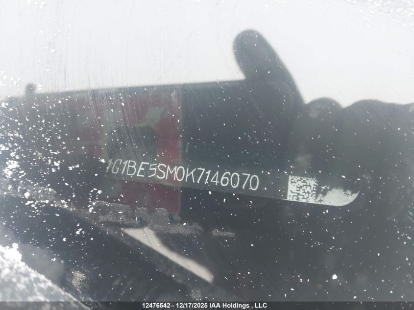 2019 Chevrolet Cruze Lt VIN: 1G1BE5SM0K7146070 Lot: 12476542