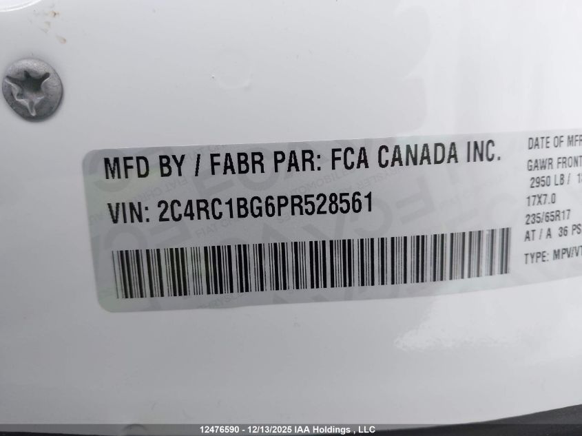 2023 Chrysler Pacifica Touring-L VIN: 2C4RC1BG6PR528561 Lot: 12476590