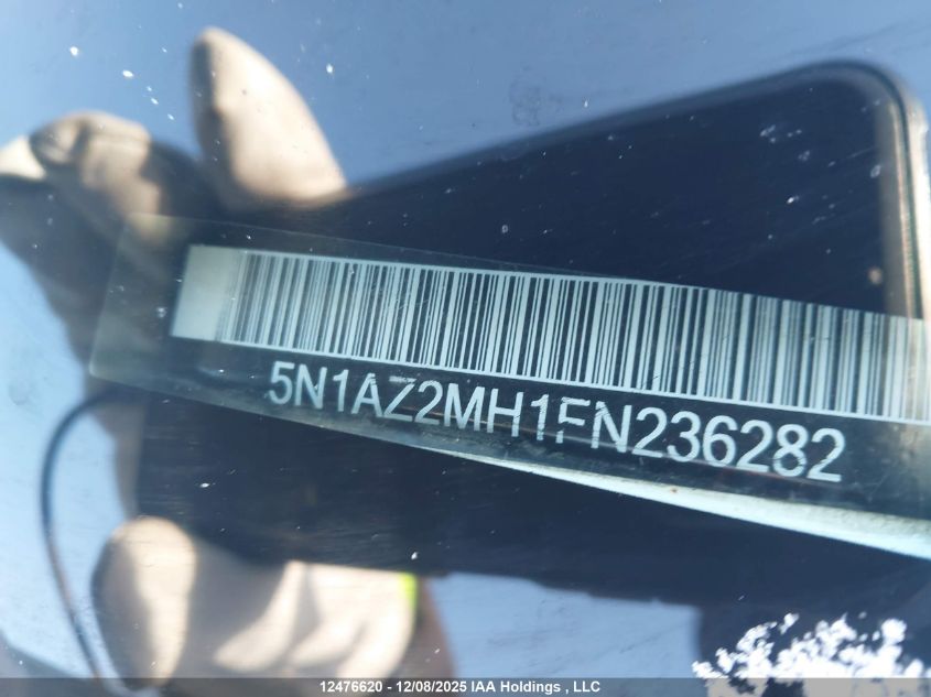 2015 Nissan Murano Platinum/Sl/Sv VIN: 5N1AZ2MH1FN236282 Lot: 12476620