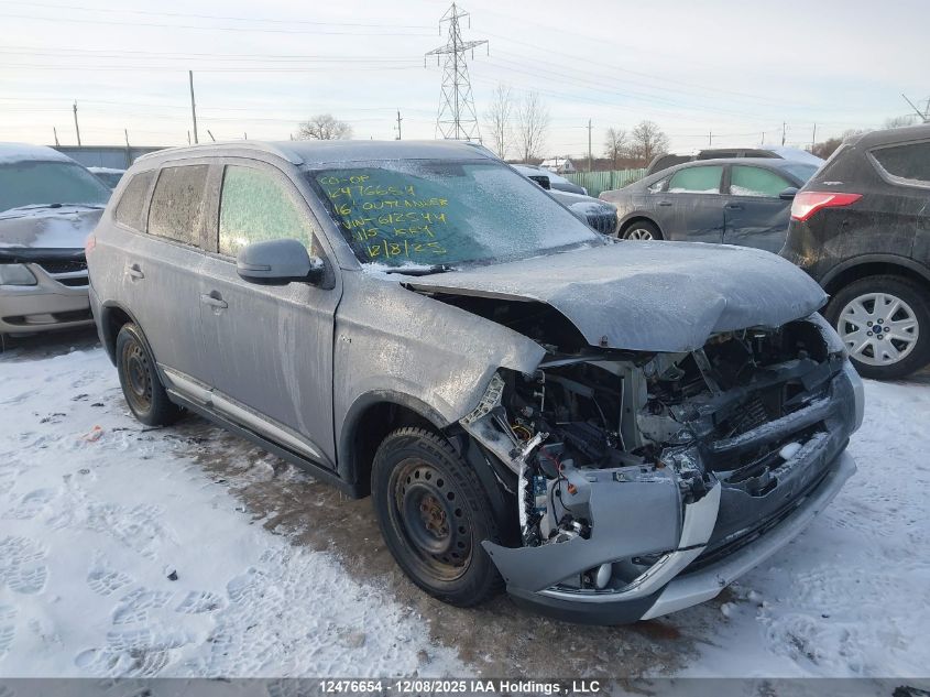 2016 Mitsubishi Outlander Se VIN: JA4JZ3AX9GZ612544 Lot: 12476654