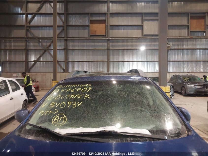 2016 Subaru Outback 2.5I Premium VIN: 4S4BSCGC7G3340934 Lot: 12476709