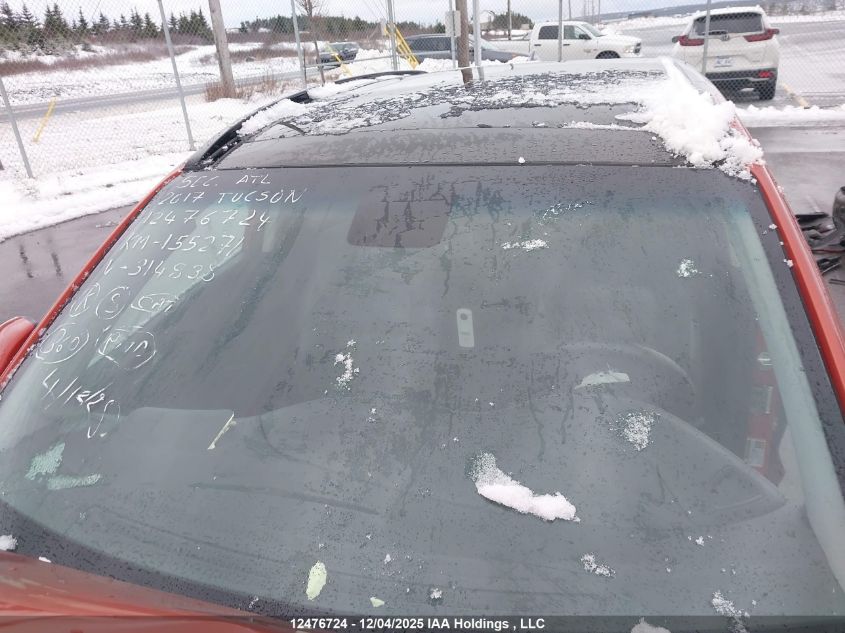 2017 Hyundai Tucson Limited VIN: KM8J3CA27HU314838 Lot: 12476724