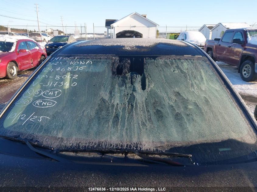 2025 Hyundai Kona Essential Awd VIN: KM8HACAB6SU317340 Lot: 12476836