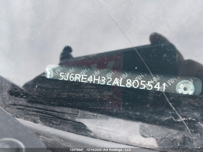 2010 Honda Cr-V Lx VIN: 5J6RE4H32AL805541 Lot: 12476847