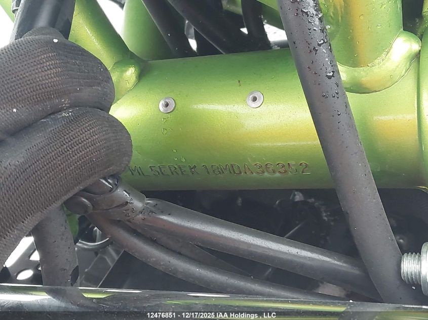 2021 Kawasaki Z650 Abs VIN: ML5EREK18MDA36352 Lot: 12476851