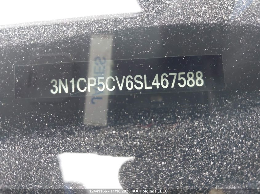 2025 Nissan Kicks Play Sv VIN: 3N1CP5CV6SL467588 Lot: 12441166X