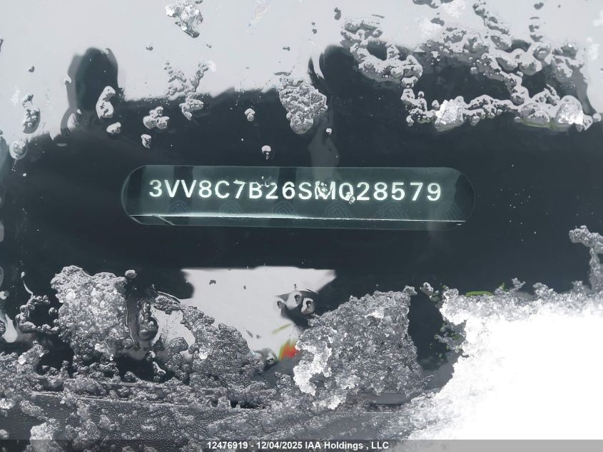 2025 Volkswagen Taos Trendline VIN: 3VV8C7B26SM028579 Lot: 12476919