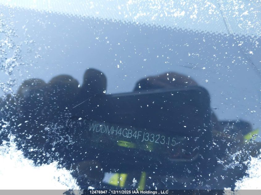 2015 Mercedes-Benz B 250 4Matic Sports Tourer VIN: WDDMH4GB4FJ332315 Lot: 12476947