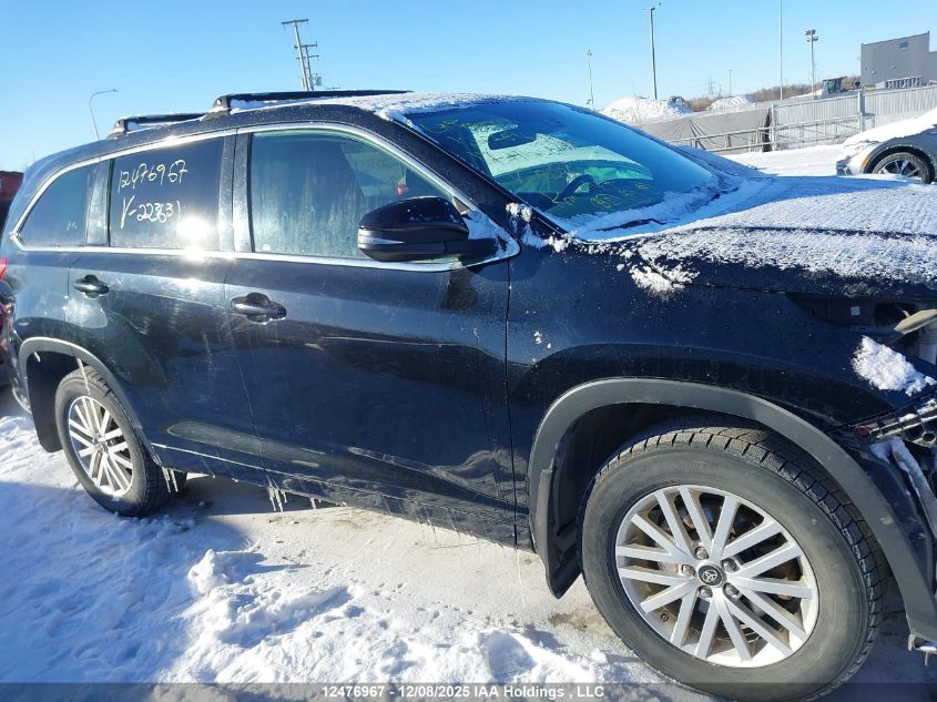 2017 Toyota Highlander Le/Le Plus VIN: 5TDZZRFH9HS223631 Lot: 12476967