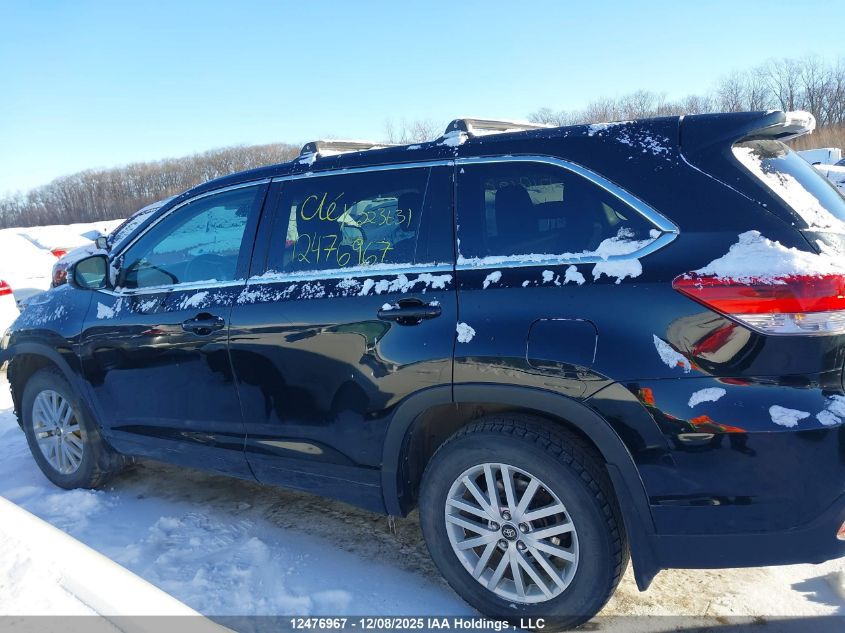 2017 Toyota Highlander Le/Le Plus VIN: 5TDZZRFH9HS223631 Lot: 12476967